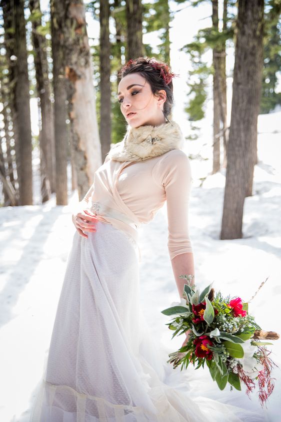 Winter Bridal Inspiration ​on Oregon's Mt Hood​