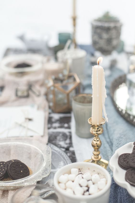 Snowy Milk and Cookies Styled Shoot