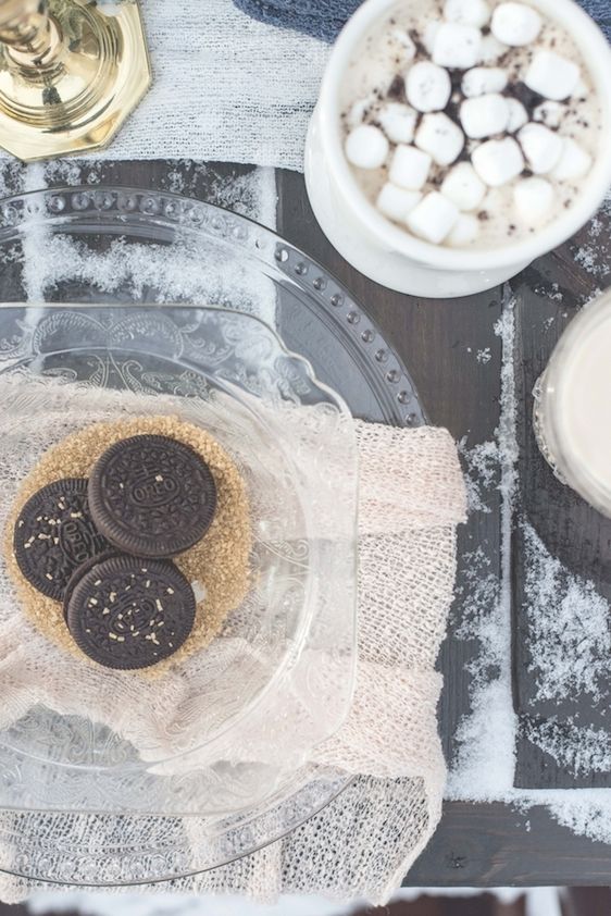 Snowy Milk and Cookies Styled Shoot