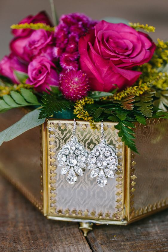 Romantic Raspberry and Gold Farm Wedding