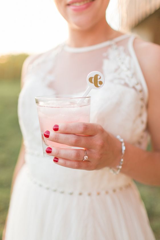 Romantic Raspberry and Gold Farm Wedding