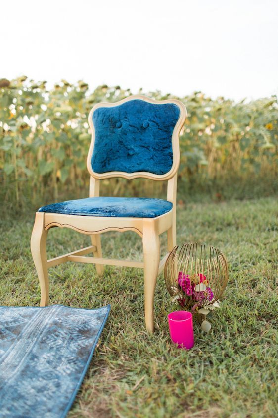 Romantic Raspberry and Gold Farm Wedding