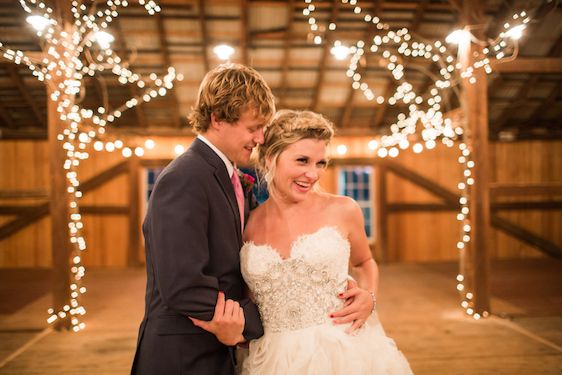 Romantic Raspberry and Gold Farm Wedding