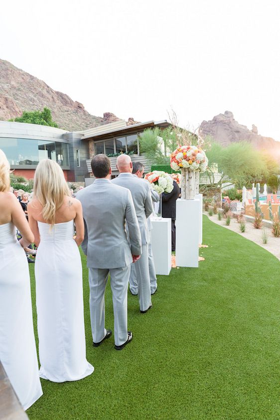  Modern Arizona Desert Wedding with Orange, Blue and Gray, Karlee K Photography, Some Like it Classic, Lux Florist