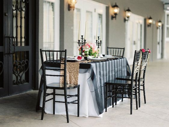 Modern Black and White Wedding with a Glam Twist 