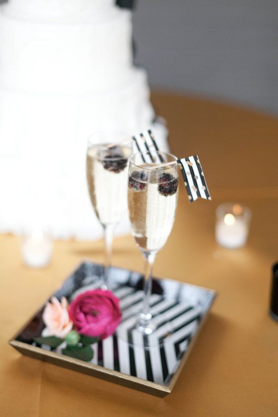 Modern Black and White Wedding with a Glam Twist 