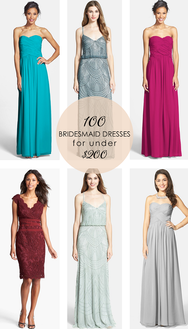 bridesmaid dresses under $200