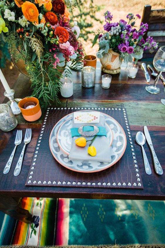 Southwestern Boho Styled Shoot with Pretty Pops of Color - www.theperfectpalette.com - Rachael Koscica Photography, Juli Vaughn Designs