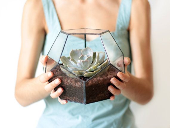 Handmade Geometric Terrariums by Waen - www.theperfectpalette.com - Wedding + Event Design