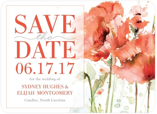 Watercolor Inspired Florals: Coral and Green - www.theperfectpalette.com - Now Trending!