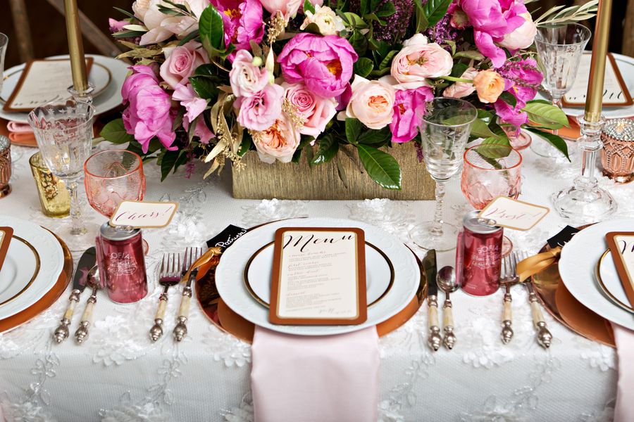 Pink Peony Filled Tabletop by Christine Janda Design + Events - www.theperfectpalette.com - Becky Brown Photography