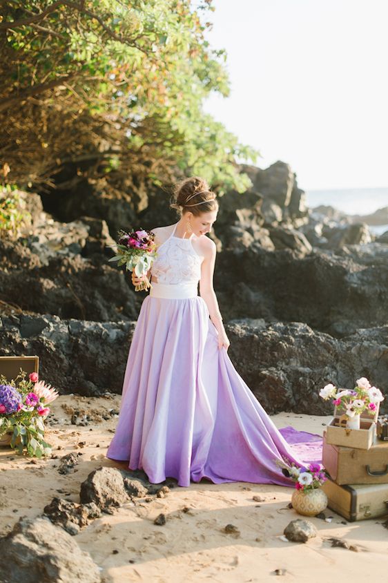 Ethereal Maui Wedding Inspiration - www.theperfectpalette.com - Natalie Franke Photography, Design and Styling by Opihi Love