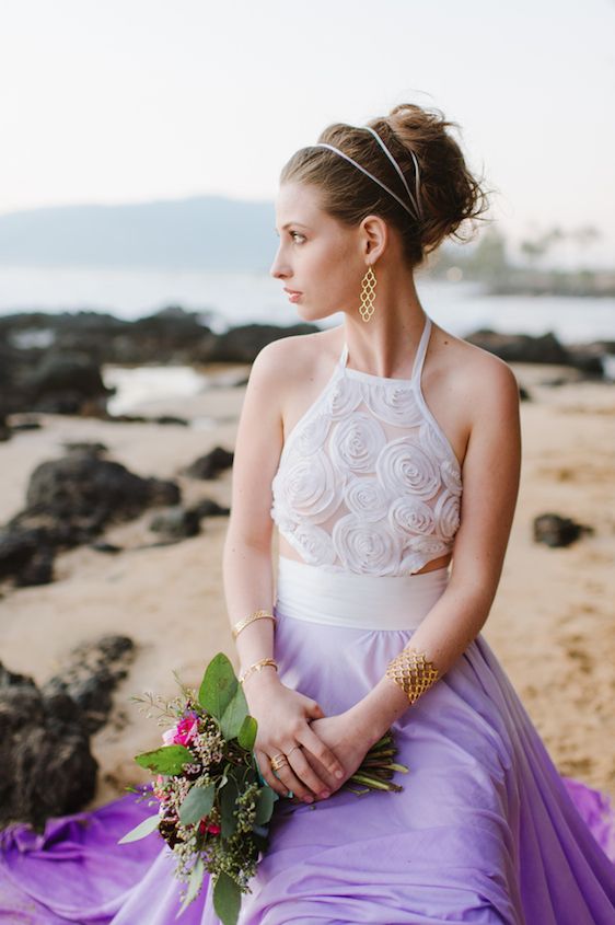 Ethereal Maui Wedding Inspiration - www.theperfectpalette.com - Natalie Franke Photography, Design and Styling by Opihi Love, 
