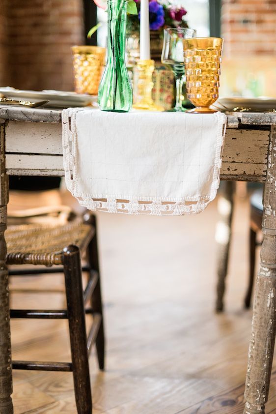 Jewel Tone Styled Shoot with Homespun Details - www.theperfectpalette.com - A.J. Dunlap Photography, C & D Events, Pine State Flowers