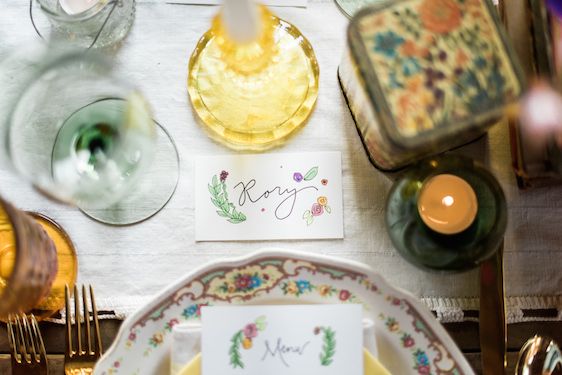 Jewel Tone Styled Shoot with Homespun Details - www.theperfectpalette.com - A.J. Dunlap Photography, C & D Events, Pine State Flowers