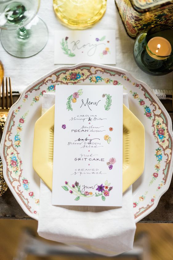 Jewel Tone Styled Shoot with Homespun Details - www.theperfectpalette.com - A.J. Dunlap Photography, C & D Events, Pine State Flowers