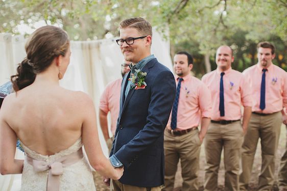 Bright and Beautiful Backyard Wedding - www.theperfectpalette.com - Photo by Betsy, Luciile's Flowers