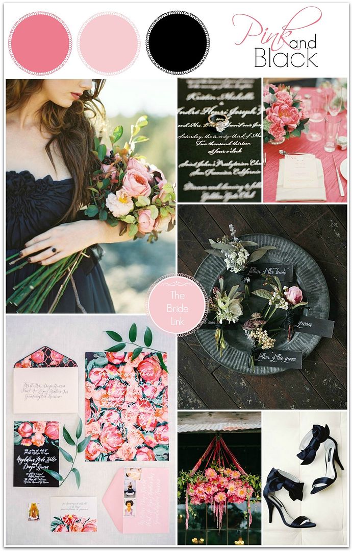 Pink and Black Wedding Ideas with The Bride Link - www.theperfectpalette.com - Color Ideas for Weddings + Parties!