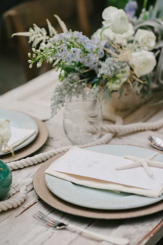 Coastal Chic Wedding Inspiration - www.theperfectpalette.com - Styled by The Perfect Palette, photos by Lauren Rae Photography, floral design by Bre Garvin of Juli Vaughn Designs