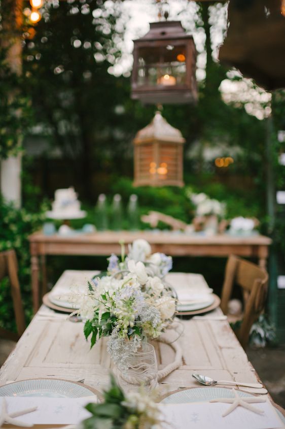 Coastal Chic Wedding Inspiration - www.theperfectpalette.com - Styled by The Perfect Palette, photos by Lauren Rae Photography, floral design by Bre Garvin of Juli Vaughn Designs