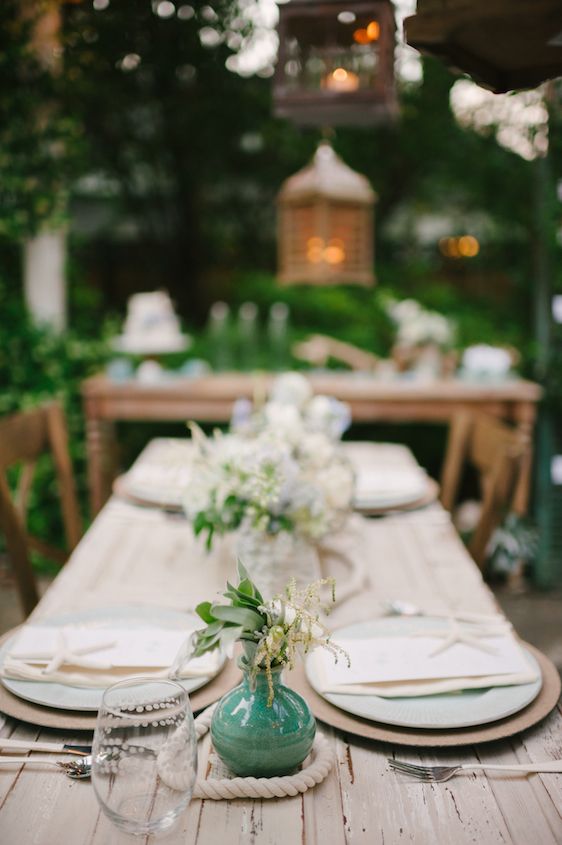 Coastal Chic Wedding Inspiration - www.theperfectpalette.com - Styled by The Perfect Palette, photos by Lauren Rae Photography, floral design by Bre Garvin of Juli Vaughn Designs