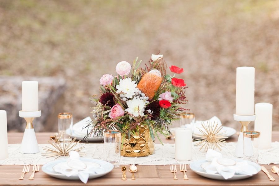 Modern Boho Glam Wedding Editorial - www.theperfectpalette.com - Jessica Sparks Photography, Flower Power Productions, Two Be Wed