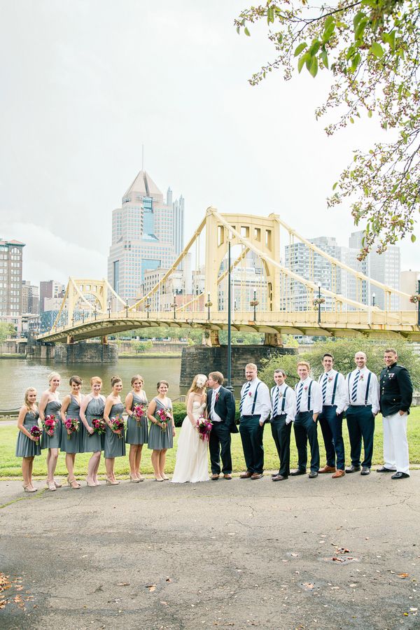 Loft Wedding in Pittsburgh | Megan and Erik - www.theperfectpalette.com - Photography by Betty Elaine, Event Planning by Hello Productions, florals by greenSinner