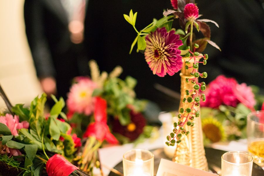 Loft Wedding in Pittsburgh | Megan and Erik - www.theperfectpalette.com - Photography by Betty Elaine, Event Planning by Hello Productions, florals by greenSinner