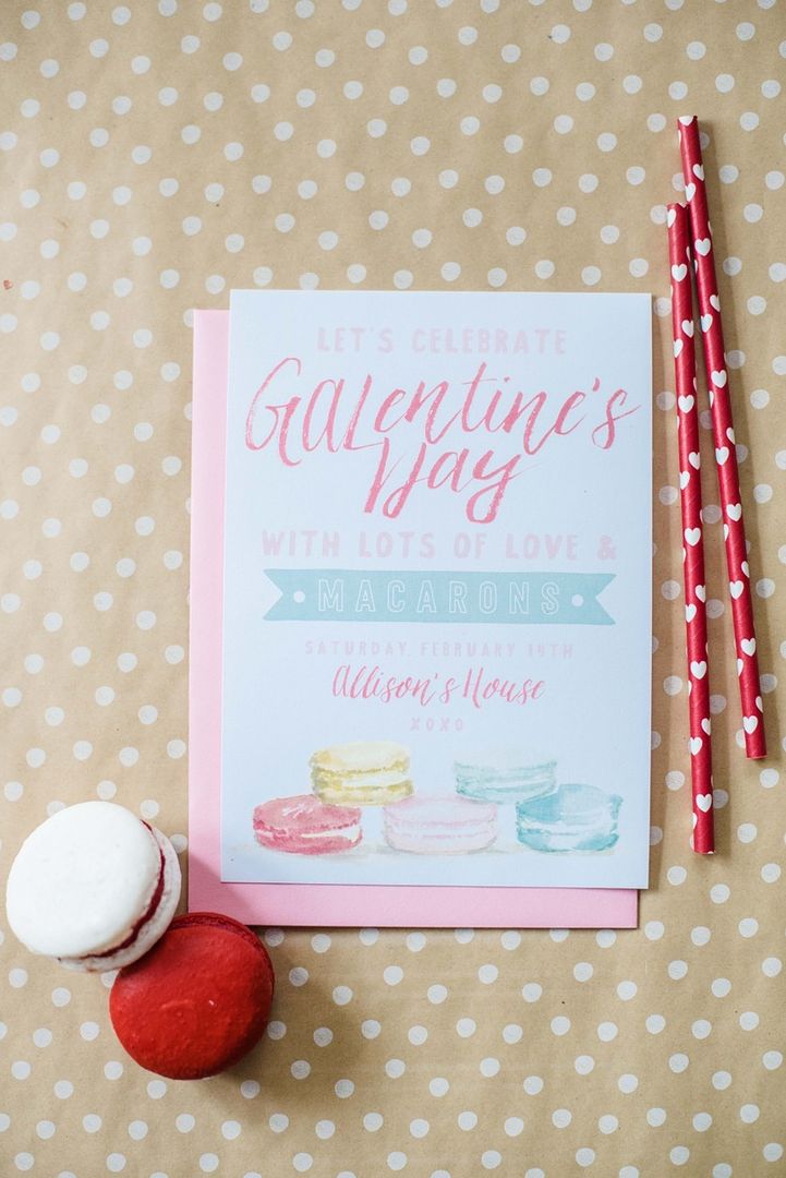 GALentine's Day Macaron Party with Your Besties! www.theperfectpalette.com - Love Be Photography, florals by SArias Creates, Hazy Skies Lettering