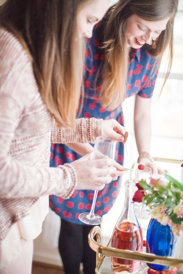 GALentine's Day Macaron Party with Your Besties! www.theperfectpalette.com - Love Be Photography, florals by SArias Creates, Hazy Skies Lettering