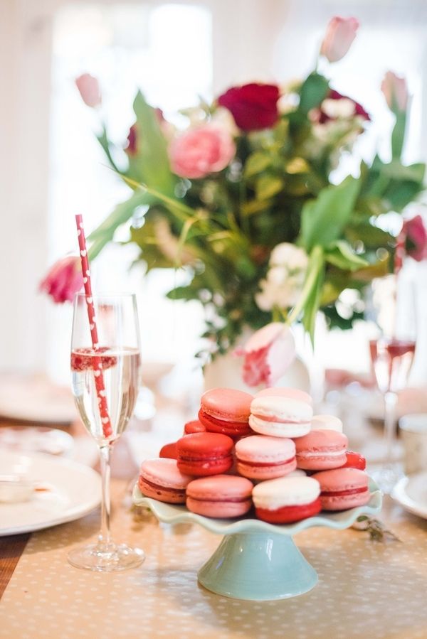 GALentine's Day Macaron Party with Your Besties! www.theperfectpalette.com - Love Be Photography, florals by SArias Creates, Hazy Skies Lettering