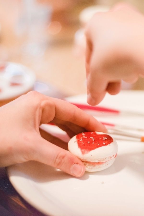 GALentine's Day Macaron Party with Your Besties! www.theperfectpalette.com - Love Be Photography, florals by SArias Creates, Hazy Skies Lettering