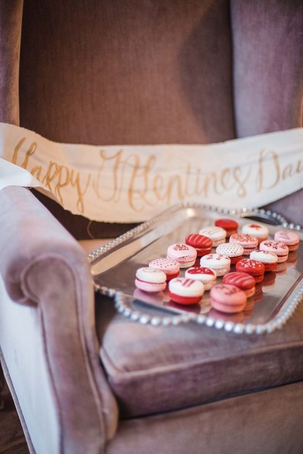 GALentine's Day Macaron Party with Your Besties! www.theperfectpalette.com - Love Be Photography, florals by SArias Creates, Hazy Skies Lettering