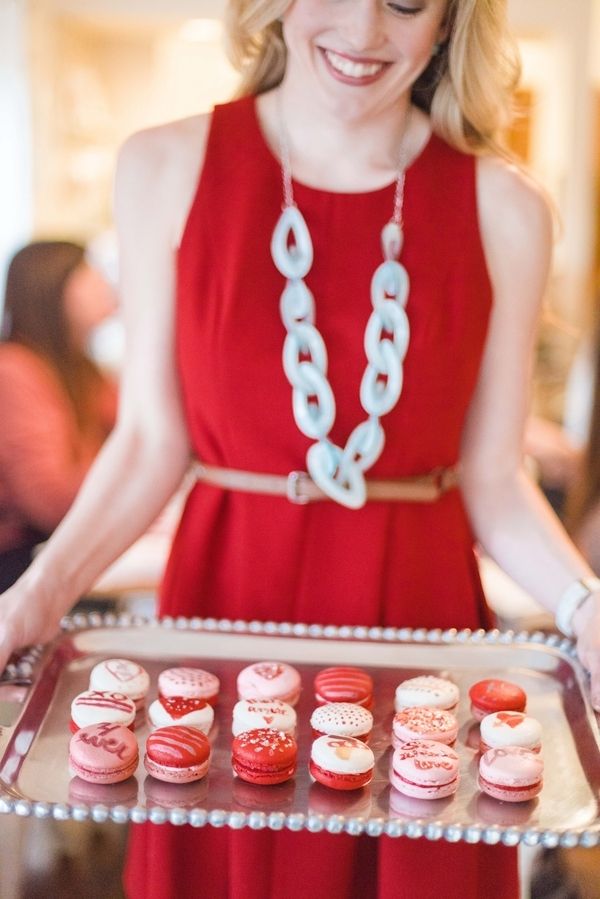 GALentine's Day Macaron Party with Your Besties! www.theperfectpalette.com - Love Be Photography, florals by SArias Creates, Hazy Skies Lettering