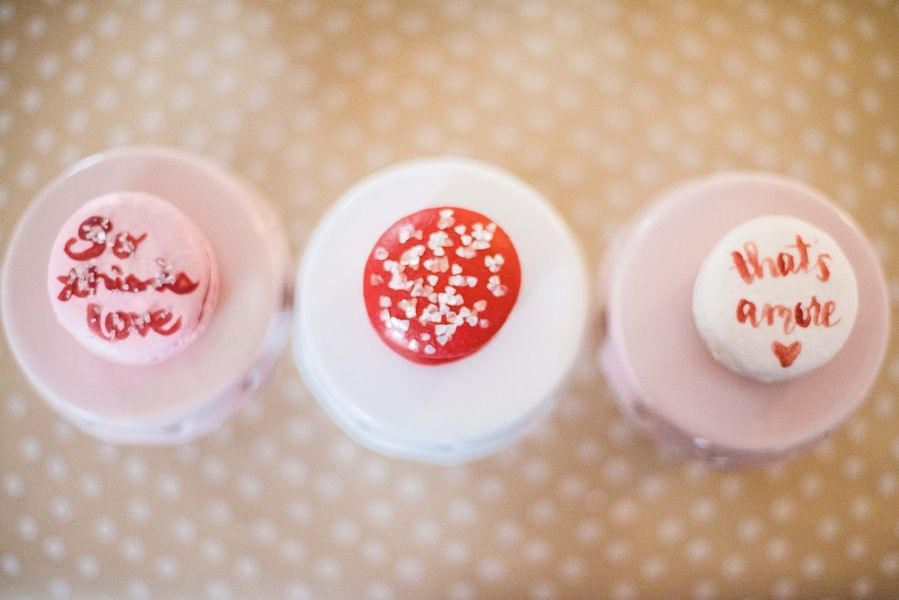 GALentine's Day Macaron Party with Your Besties! www.theperfectpalette.com - Love Be Photography, florals by SArias Creates, Hazy Skies Lettering