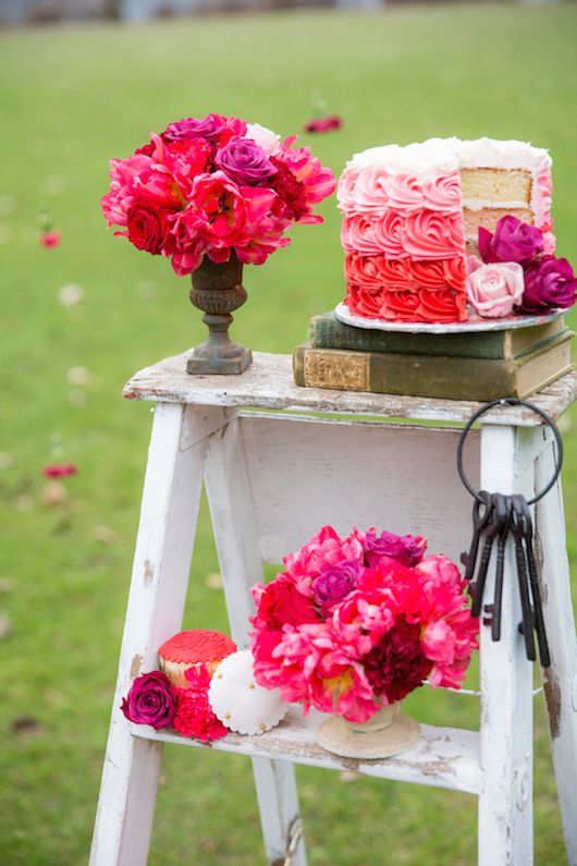 Ombré Valentine Inspiration with Fabulous Florals - www.theperfectpalette.com - Joanna Moss Photography, Umbrella Events, Vivio Flowers