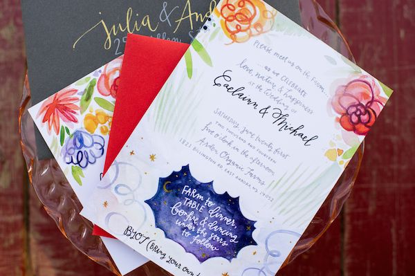 Colorful Farm Wedding Inspiration - www.theperfectpalette.com - Costamagna Design, Ayres Photography