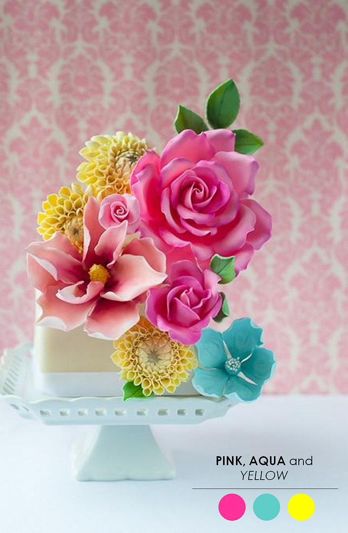 10 Color Inspiring Wedding Cakes - www.theperfectpalette.com - Color Ideas for Weddings + Parties