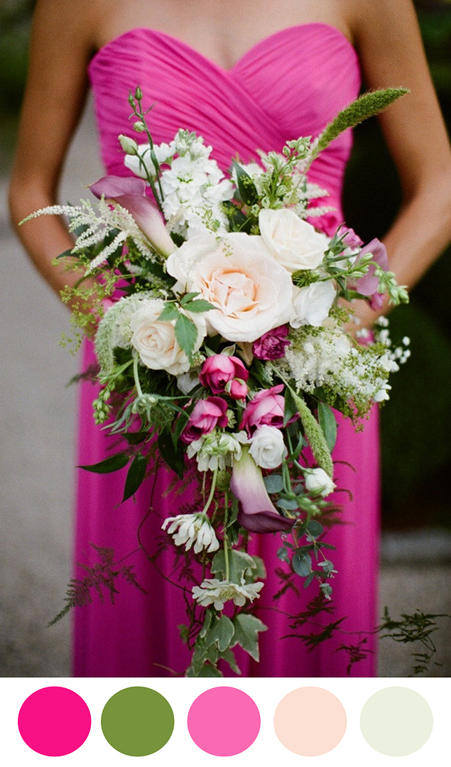 10 Colorful Bouquets for Your Wedding Day - www.theperfectpalette.com - Color Ideas for Weddings + Parties