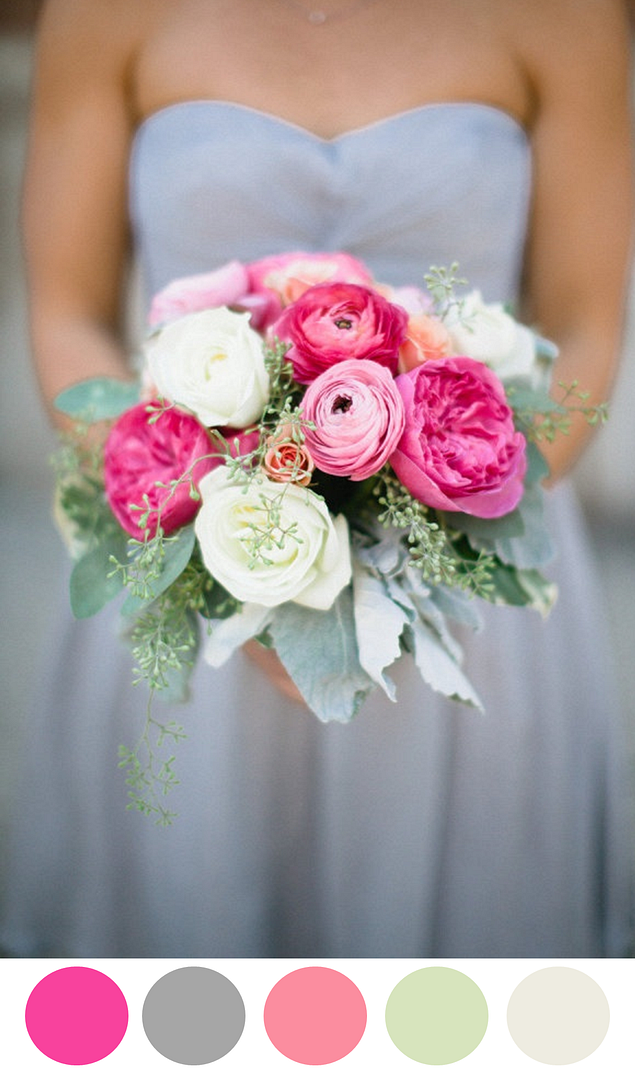 10 Colorful Bouquets for Your Wedding Day - www.theperfectpalette.com - Color Ideas for Weddings + Parties