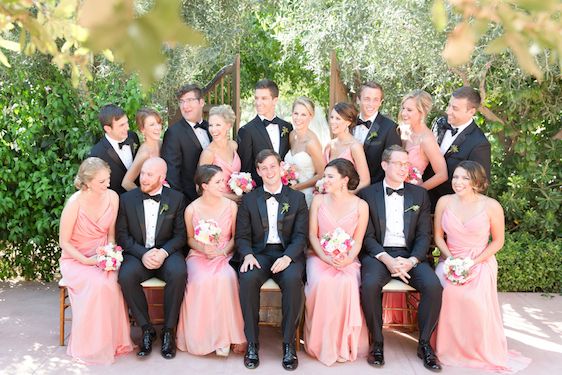  A Classic Wedding with A Coral and Pink Palette