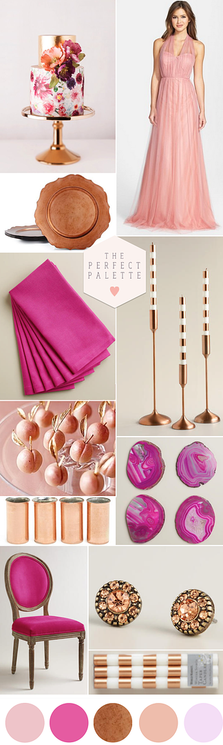 Radiant Orchid, Copper + Blush - www.theperfectpalette.com - Wedding Color Inspiration