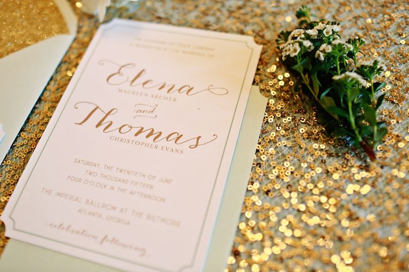 Mint and Gold Wedding Inspiration at the Biltmore Ballrooms - www.theperfectpalette.com - Lemiga Events, Melissa Prosser Photography