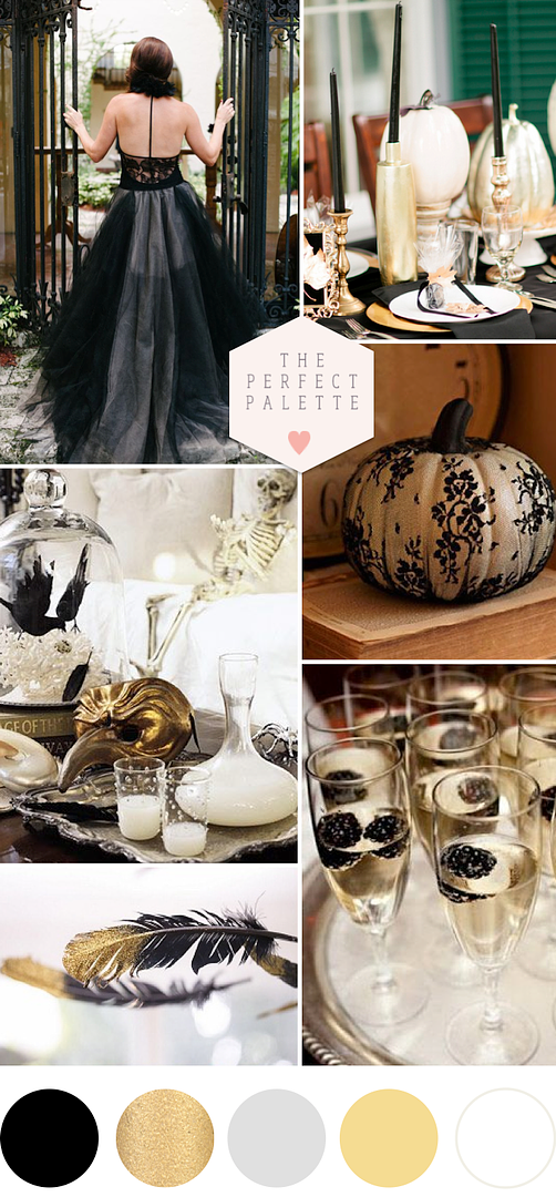 A Spooky Soiree: Black and Gold Party Ideas - www.theperfectpalette.com - Halloween Ideas!