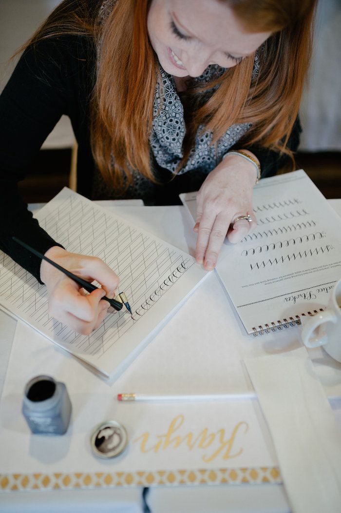 Laura Hooper Calligraphy Workshop - www.theperfectpalette.com - Styled by The Perfect Palette + Lauren Rae Photography