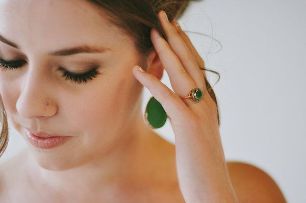 A Geometric & Modern Shoot: Styled at Ambient Plus Studios - www.theperfectpalette.com - Green and white color palette