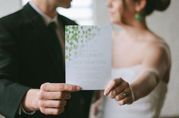 A Geometric & Modern Shoot: Styled at Ambient Plus Studios - www.theperfectpalette.com - Green and white color palette