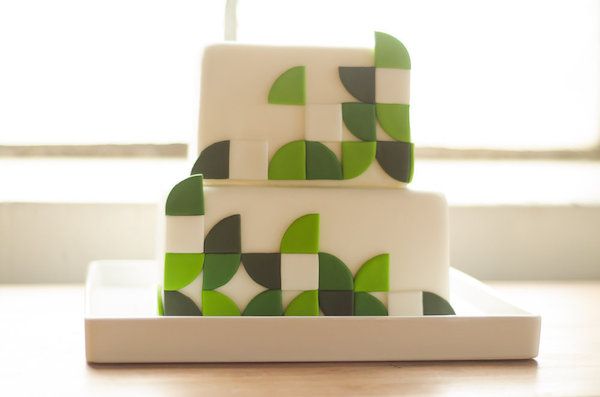 A Geometric & Modern Shoot: Styled at Ambient Plus Studios - www.theperfectpalette.com - Green and white color palette