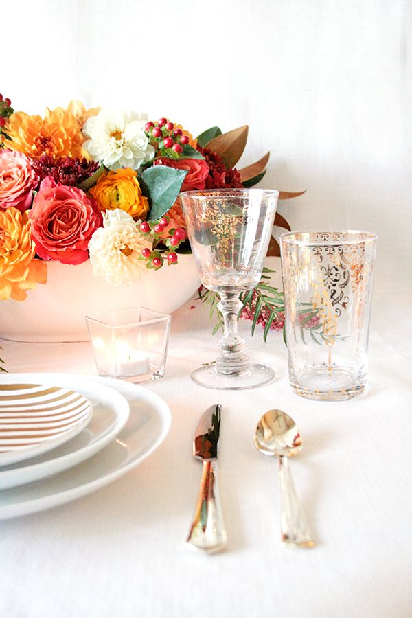 Modern Metallics Styled with Fall Colors - www.theperfectpalette.com - Color ideas for weddings + parties