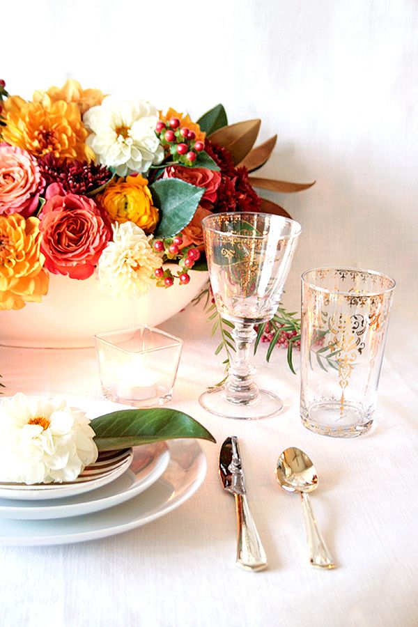 Modern Metallics Styled with Fall Colors - www.theperfectpalette.com - Color ideas for weddings + parties